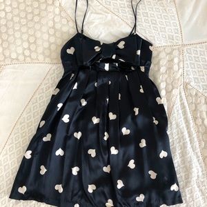 Betsey Johnson Heart print Babydoll dress
